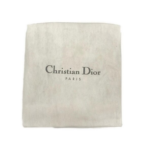 Auth DIOR/ChristianDior Flower Cream Khaki PVC Leather Handbag - Picture 6 of 16